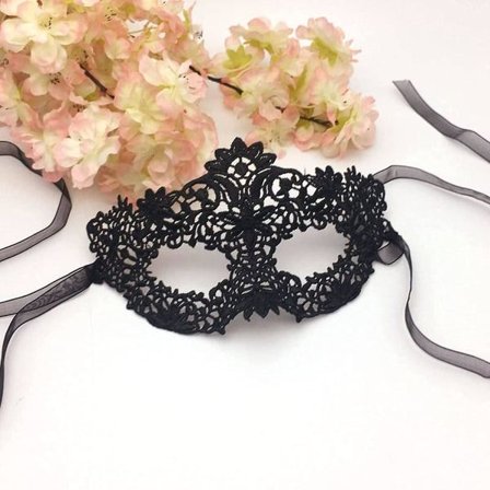 Maskerad Musta Pitsi Maskin Puoli Kasvot Seksikäs Valkoinen Silmä Mask Halloween Kostyymi Puolue Aikuinen Tyttö