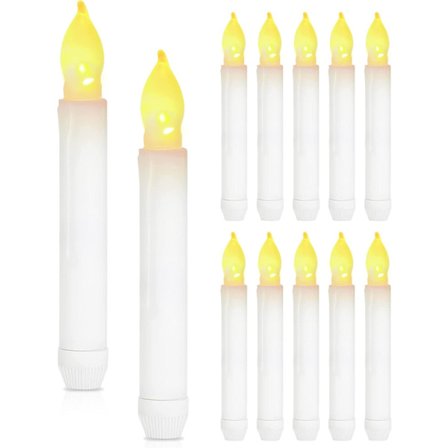 LED-ljus, set med 12 LED värmeljus, falska ljus, realistiska och