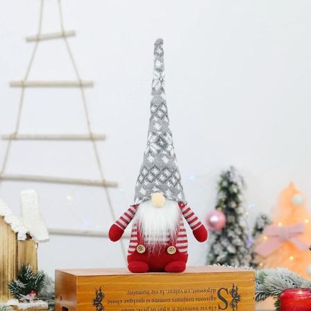 1 stk Julenisse Dekorasjon Svensk Gnome, Julenisse Dekor Ansiktsløs Nisse Stående Dverg Tomte Ornamenter grey