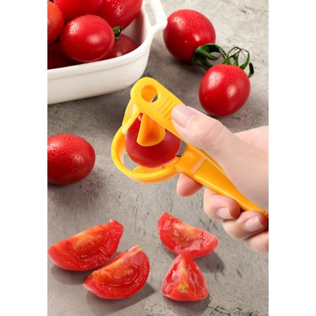 Gul Tomat Skærer Drue Værktøj Kirsebær Køkken Pizza Frugt Slicer Artefakt Lille Tomat Tilbehør Manuel Skærende Gadget