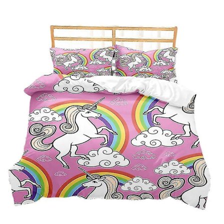 Sarjakuva Yksisarvinen Sarja Kolmiosainen Pussilakanasetti Harjattu Kaksiosainen Setti X