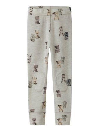 Nmmwang Wool Rib Longjohn Aop Cream Name It