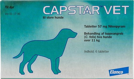 Capstar Vet Tablet til Hund og Kat 57 mg, Tøj & Bolig, Flåter & Lopper, Flåt- Og Loppemiddel Til Hunde