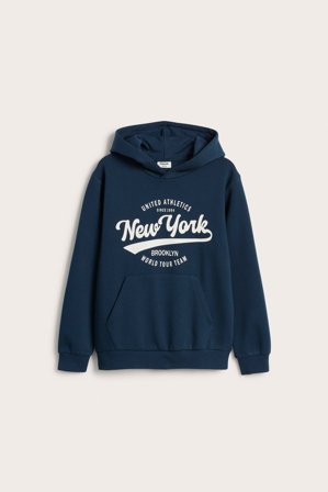 Kappahl | Hoodie med motiv | Mörkblå