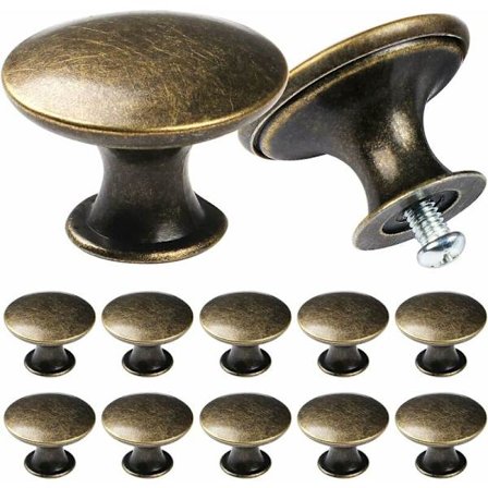 Pakke med 24 vintage chic antikke bronse skap knotter 30mm