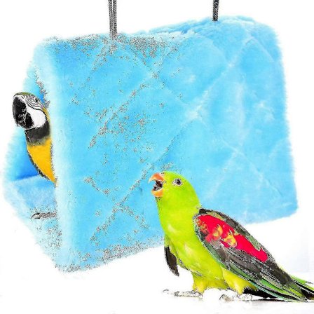 Vinter Varmt Fugleredehus, skurhytte hengende hengekøye finkebur, plysj myk fuglehytte gjemmested for hamster papegøye ara undulater, 3 størrelser