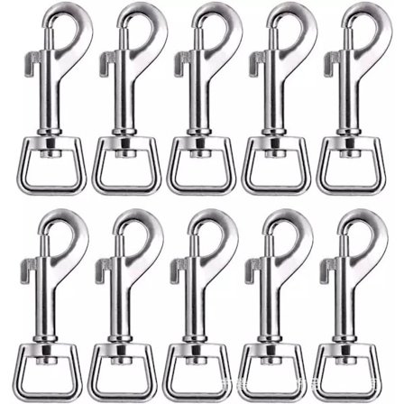 20 st snäpphakar för hundkoppel och halsband, kraftig vridbar
