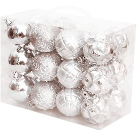 24 st 6 cm Julgranspynt Boll Målade Ballonger