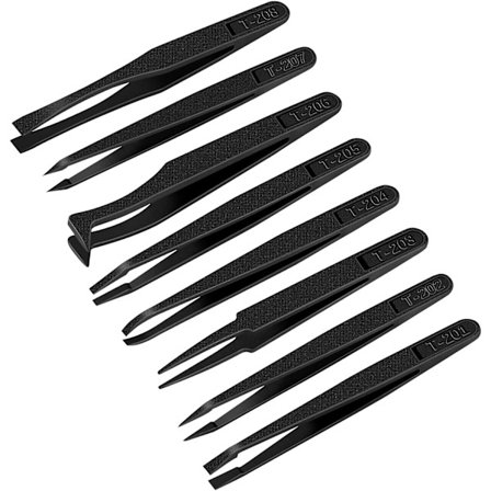 Antistatiska pincetter Precisionspincetter i plast Underhållsverktyg