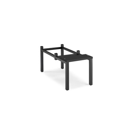 Beingestell mit Sitzbank für 1 Modul, B 300 mm, Laminat schwarz/schwarz
