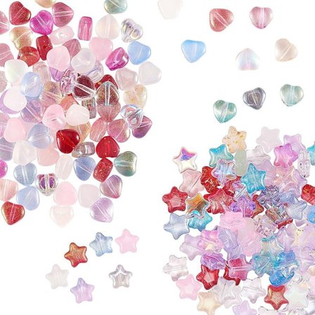 Hjerte Krystall Glassperler Hjerteperler MIX MIX