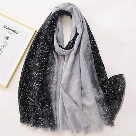 Dam bomull långa halsdukar paljetter tryckta omslag sjal mode hej