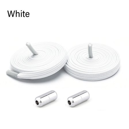 3 par No Tie Snørebånd Doven Snørebånd HVID