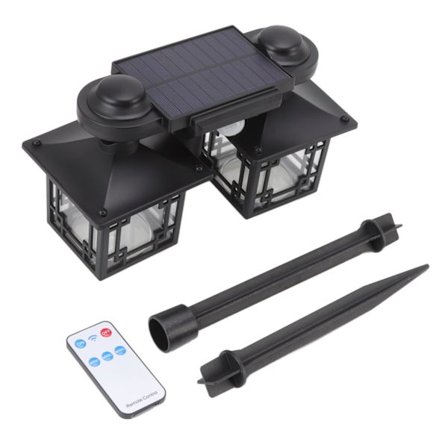 Utomhus solcellslampor 120COB Vattentät Fjärrkontroll Rörelsesensor Lampor för Entré Gård Garage
