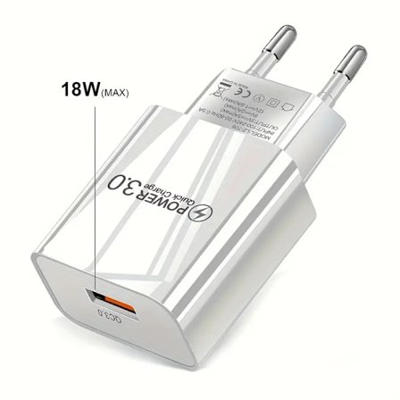 18W QC3.0 Nopea laturi USB EU seinälaturi matkapuhelimelle Xiaomi POCO X3 NFC M3 10T Lite 10 9 Redmi 9 Note 9 8 Pro Type C laturi [DB]