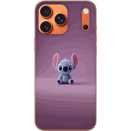 Yhteensopiva Puhelinkuori Apple Apple iPhone 17 Pro Max Söpö Stitch-figuuri pehmeässä plyysityylissä violetilla taustalla minimalistisella kawaii