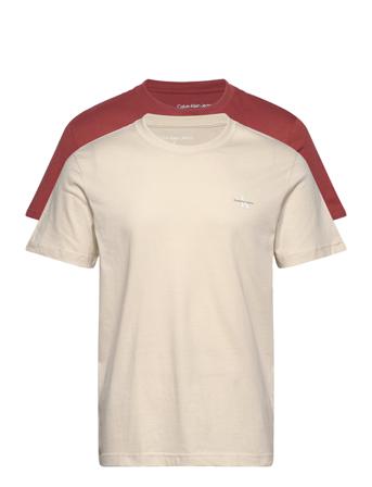 2 Pack Monologo T-Shirt T-shirts Short-sleeved Multi/mönstrad Calvin Klein Jeans