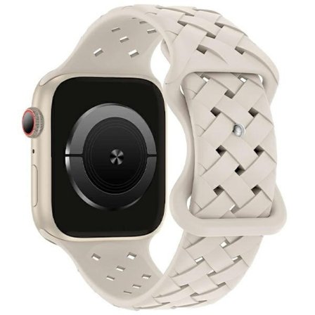 Beline Apple Watch (38/40/41mm) silikone vævet armbånd - Starlight