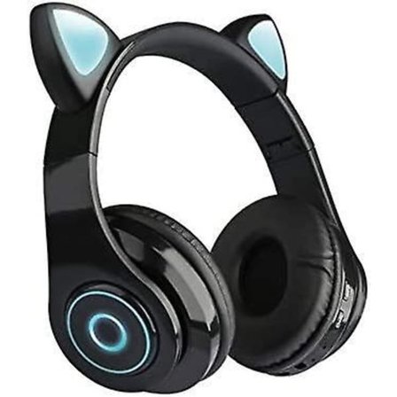 Cute Cat Ear Wireless Headphones, Bluetooth 5.0 Over Ear Headphones