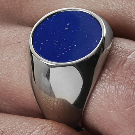 Anillo plateado Makt Larse para hombres - Anillos con piedras