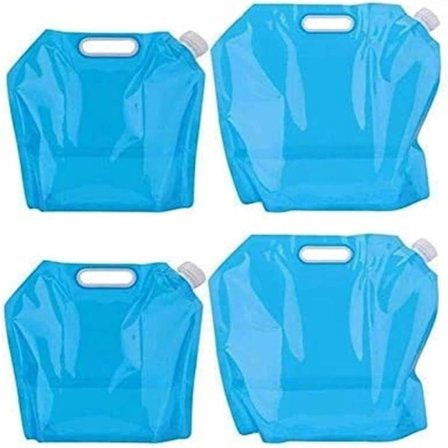 Sammenleggbar 30L vannbeholder med 2x 5L og 2x 10L tanker for camping og fotturer