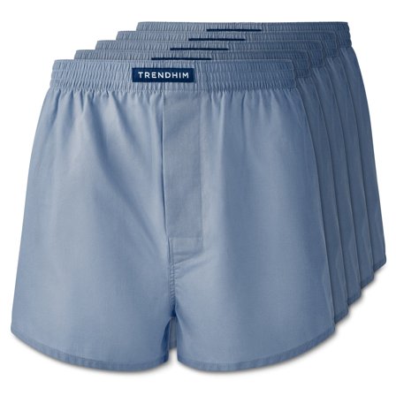X-Large - AirFeel | 5-Pack Light Blue Loose-fit Encased Cotton Boxers for Men