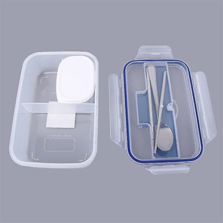 Bærbar Madkasse med Suppeskål, Spisepinde og Ske 1000ml