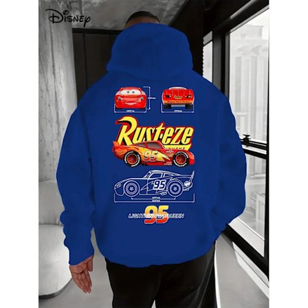 Disney Miesten 95 Lightning McQueen Huppari Autot Elokuva Pullover Miesten Autot Elokuva Huppari