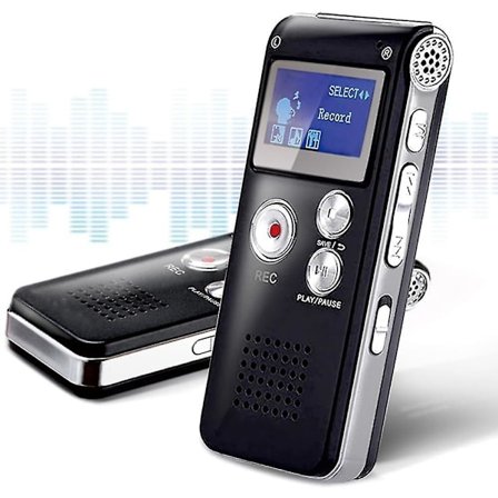 32GB Digital Stemmeoptager - Stemmestyret Optager med Afspilning Opgraderet Bærbar Båndoptager