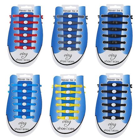 1 Setti 12 kpl Luovia Solmittomia Kenkänauhoja Silikonista Joustavia