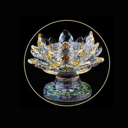Crysta Lotus Flower Ornament Lotus Flower Figur GUL