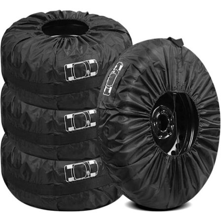 4 stk. Bilhjul Dækovertræk, Bildækbeskytter, Solbeskyttelse til 13-18" Dæk