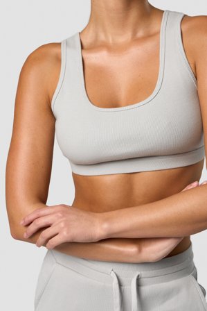 ICANIWILL - Recharge Ribbed Top Wmn Light Grey - Urheiluliivit - Naiset - Treenivaatteet ICIW:ltä