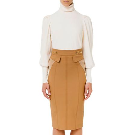 Elisabetta Franchi - Kjolar - Brun - Dam - Storlek: S, Dam, Storlek: S