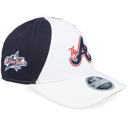 New Era - MLB White adjustable Czapka Z Daszkiem - Atlanta Braves 9FORTY M-Crown Triangle G1 White/Navy Adjustable @ Hatstore