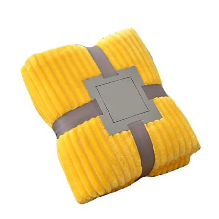 Stor flanell fleece filt 100x150cm Polyester Mjuk Mysig Lätt Lyx Sängfilt För Kvinnor Män Och Barn Yellow