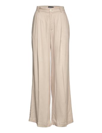 Leo Wideleg Trousers Beige Gina Tricot