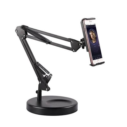 Universal smartphoneholder til bordplade med bøjelig arm og 360 graders rotation