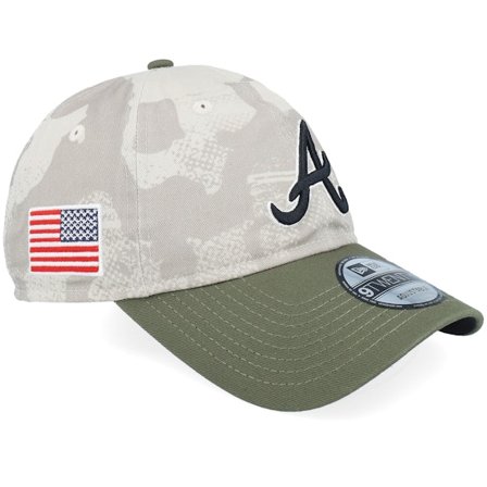 New Era - MLB Camo unconstructed Cap - Atlanta Braves MLB Armed Forces Day 9FORTY Mc Stone/Olive Dad Cap / Unconstructed @ Hatstore