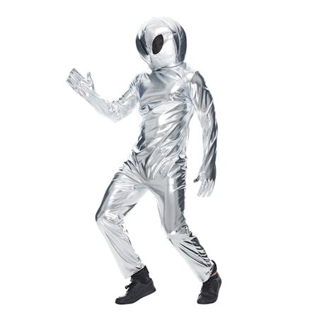 Unisex Metallic Bodysuit med Hætte Voksen