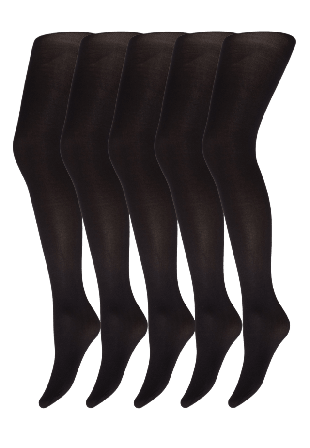 Decoy Strumpbyxor | Mikrofiber 5-pack 40 Denier Marin Leggings Dam Svart M-L