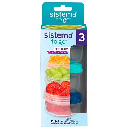Sistema Mini Bites To Go 130 ml, Tøj & Bolig, Opbevaring & Organisering, Opbevaringsbokse