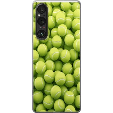 Kompatibelt Mobilskal till Sony Sony Xperia 1 VI Mönster av gröna tennisbollar i hög detalj, sportigt motiv med repetitionstextur och stark färg f