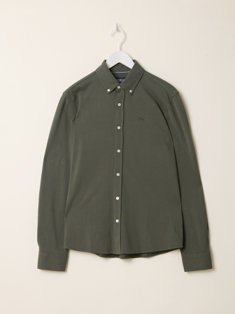 MATCH - Dominique pique skjorte - Jean Paul - Str. M - Herre - Skjorter - Grønn - 100% bomull