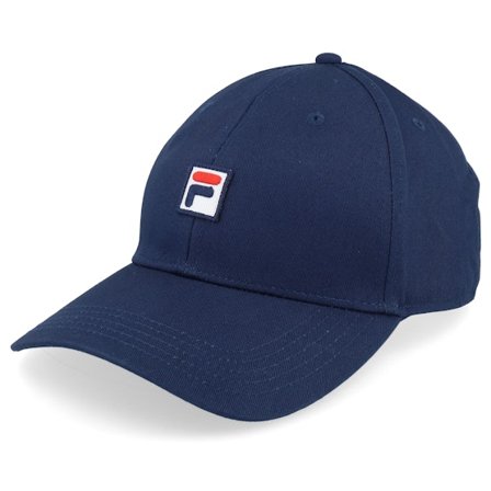 Fila - Blå adjustable Caps - Botad F-box 6 Panel Cap Black Iris Adjustable @ Hatstore