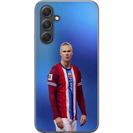 Kompatibelt Mobildeksel til Samsung Galaxy A55 Erling Haaland Manchester City Norge fotball angriper toppspiller utrolig målproduksjon kraftig rask og