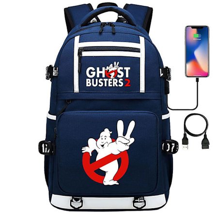 Ghostbusters trykt USB ungdomsstudent skolesekk for mann og kvinne - uformell reisesekk