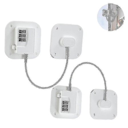 2-pak Køleskabslåse, stærk kombinationslås, høj kvalitet