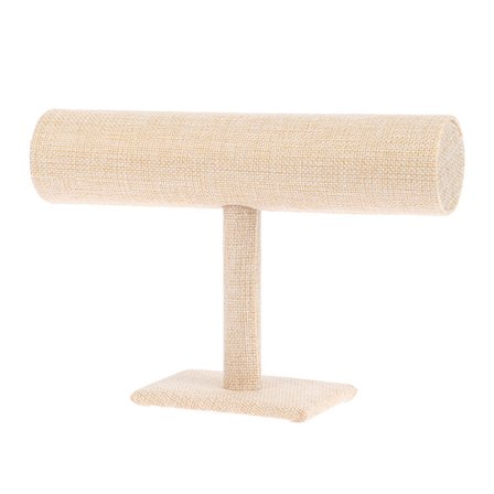 T Bar Velvet Hårband Pannbandshållare Retail Shop Display Stand mörksvart