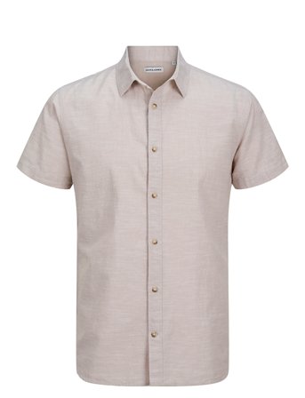 Jjesummer Shirt Ss Sn Cream Jack & J S